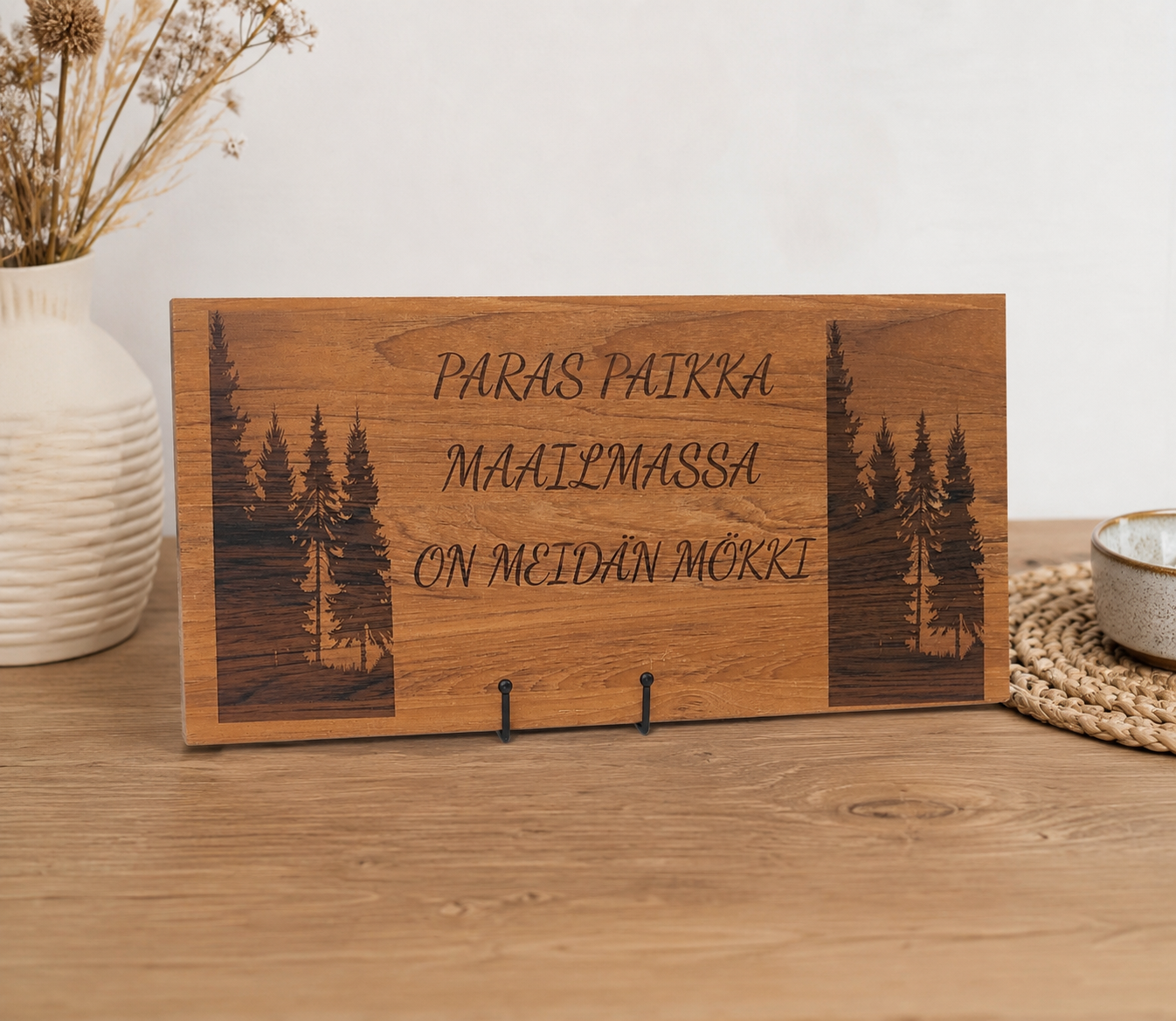 Tunnelmallinen mökkikyltti – Paras paikka maailmassa