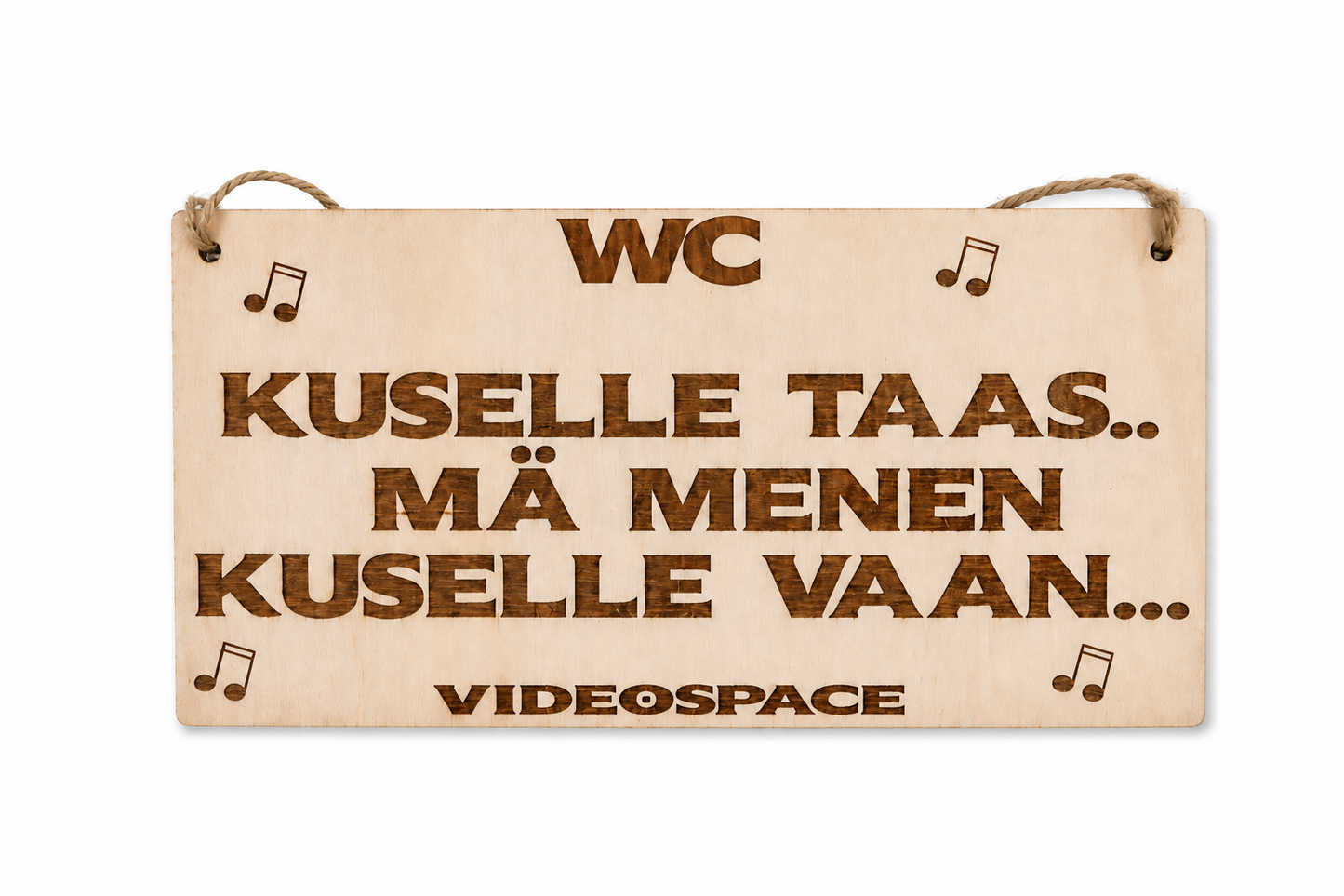 Kuselle taas WC kyltti