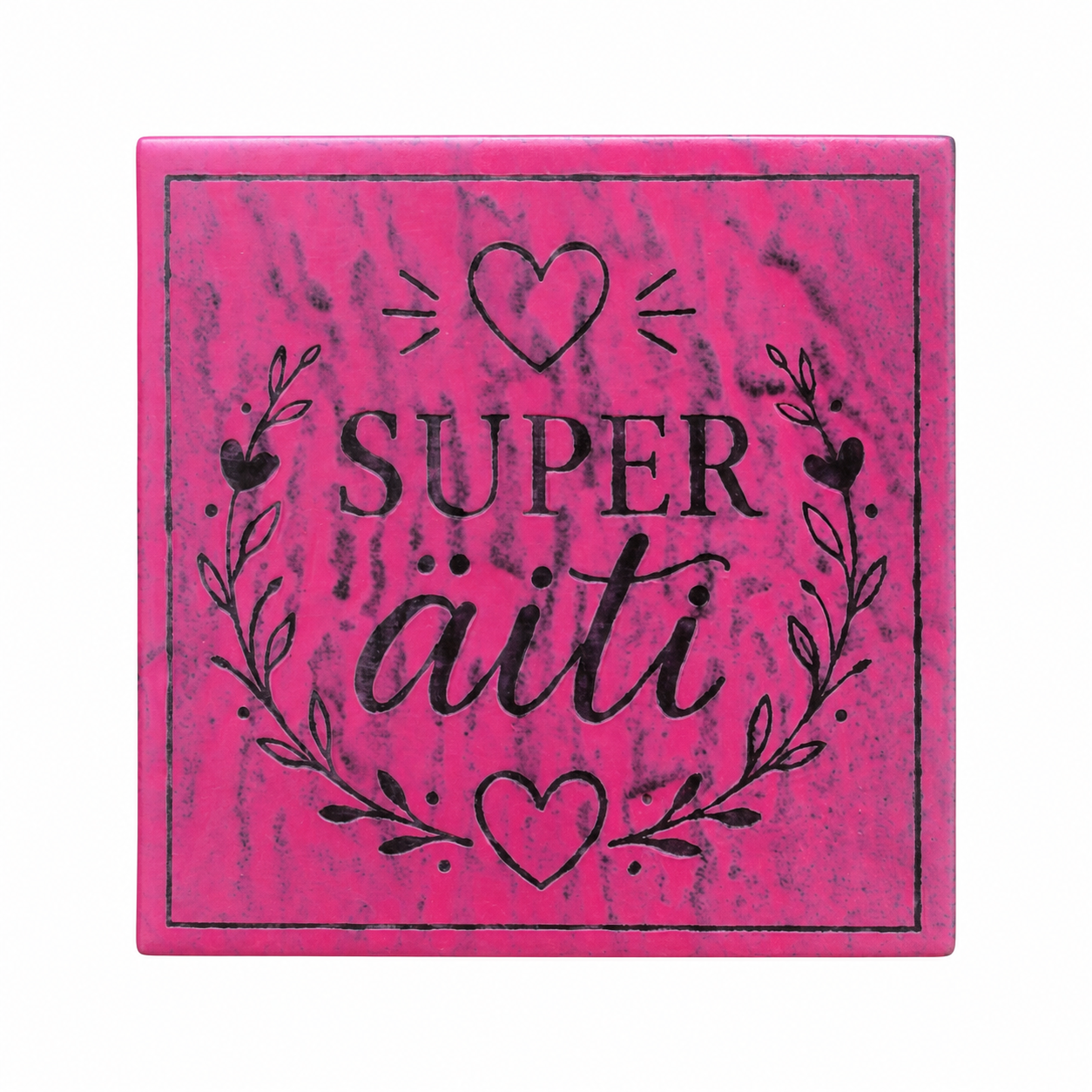 Super äiti- lasinalunen